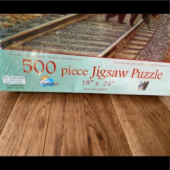 Vintage bear and train puzzle - Picture 2 of 2